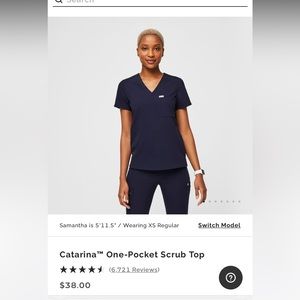 Figs One Pocket Scrub Top x2